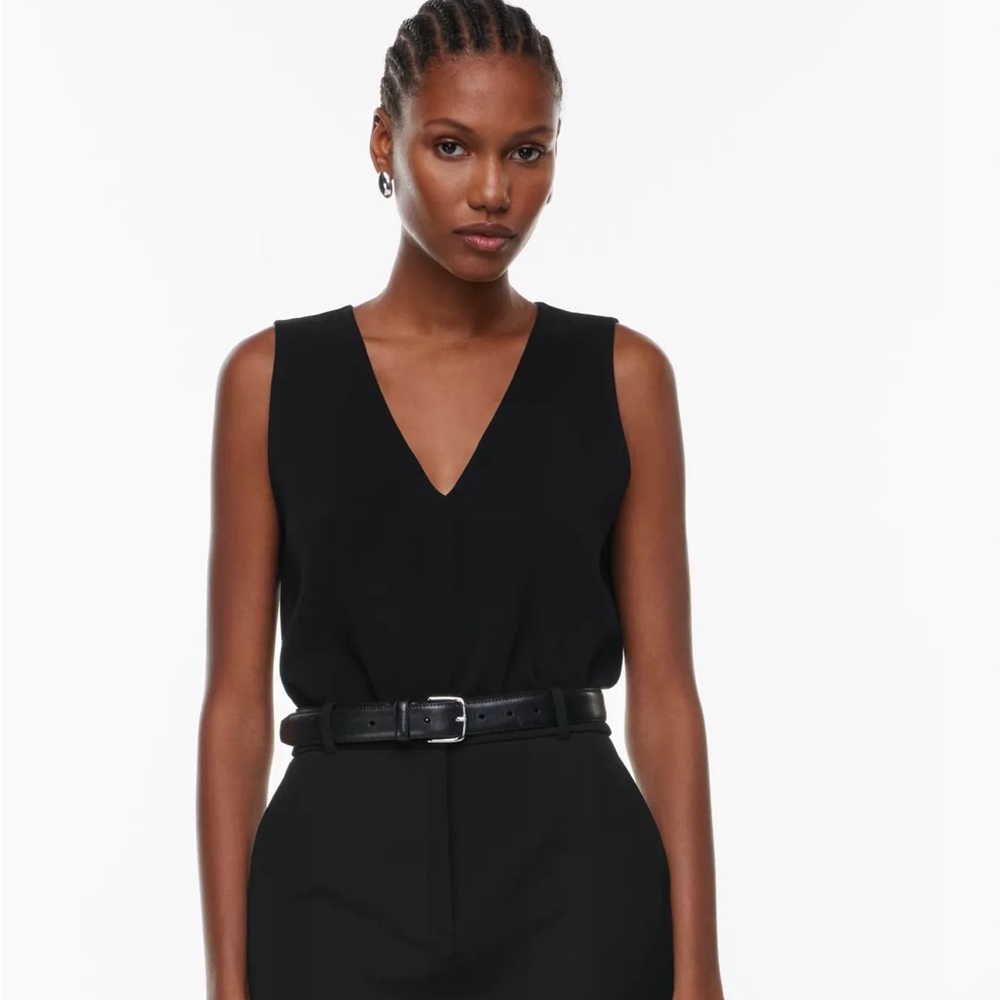 Babaton Black Sleeveless Blouse